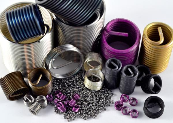Amarelo roxo Aço carbono Fios de fio inserção personalizada acabamento anodizante M6 M8