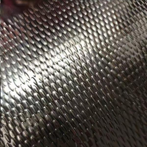 4ft*8ft Stainless Steel Embossed Sheet Plate Rice / Round / Rhomboid Pattern