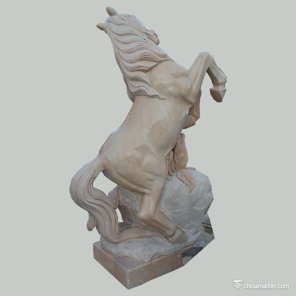 Animal Stone Carving Sculpture Figures Rosetta Horse , Marble Animal Sculptures