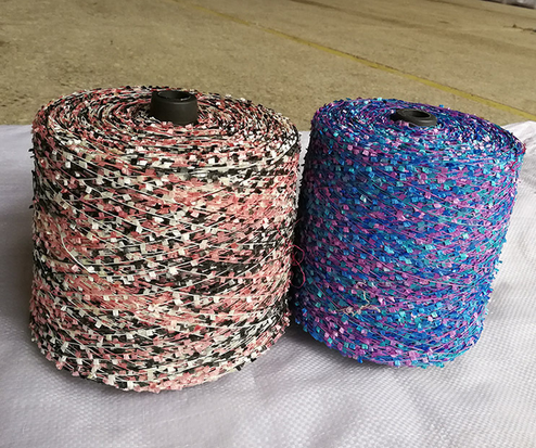 100% Polyester Multi Color Crochet Fancy Yarns For Knitting Scarf , Eco Friendly