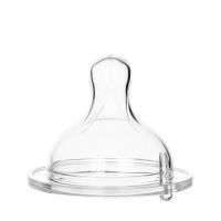 Mamelon large de biberon de cou de silicone liquide transparent
