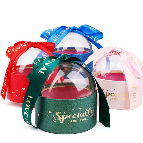 Caixa de embalagem de presentes de chocolate doce de Natal com janela de PVC Melhora a visibilidade do produto