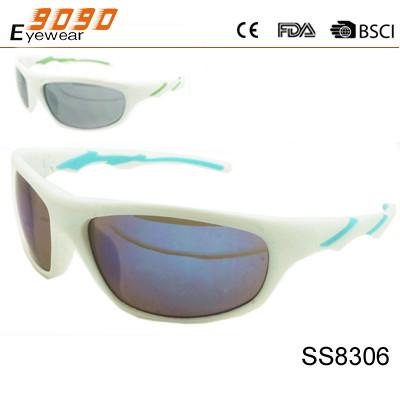 Hot sale style sports sunglasses with  plastic frame, UV 400 protection lens