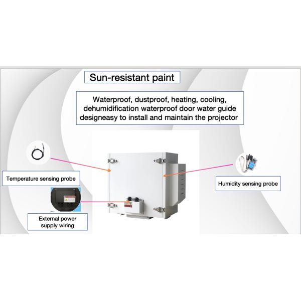 Galvanized Sheet Wind Cooling Projector Housing Outdoor Projector Wall Cabinet For Heat Dissipation