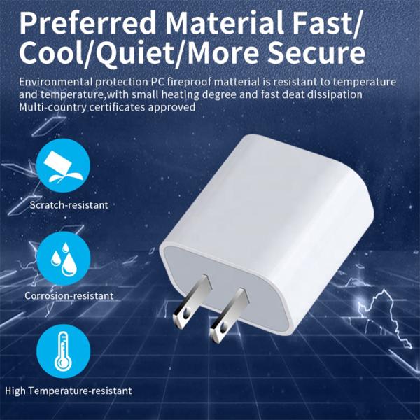 QC Dual Port 20W USB C Charger For Video Game Players Fast Charging