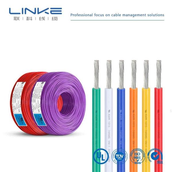 UL1007 Cable PVC Insulated Hook up Wire with Tinned Copper Conductor and 300-600V Rating