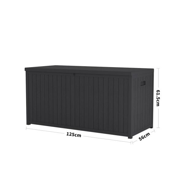 Weather Resistant Outdoor Storage Box for Garden Load >10kg W 56 x L 125 x H 61.5 cm