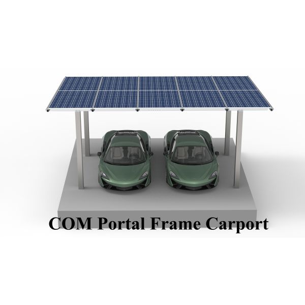 Pre Engineered Solar Parking Canopies Robust COM Portal Frame Carport Advanced