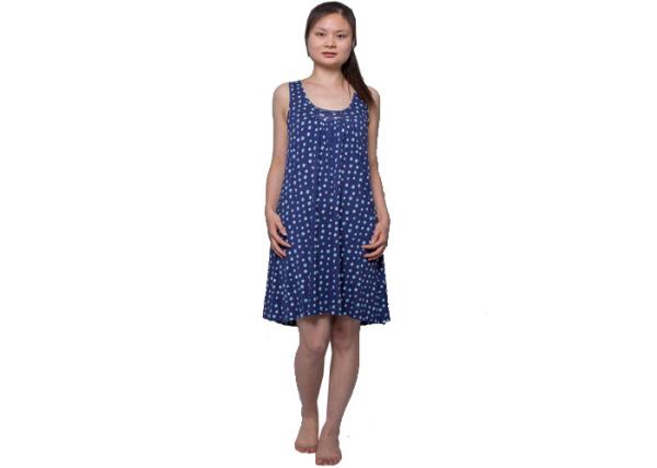 Cotton Bamboo Womens Summer Nightwear / Sleeveless Womens Summer Nightgowns Dots Print