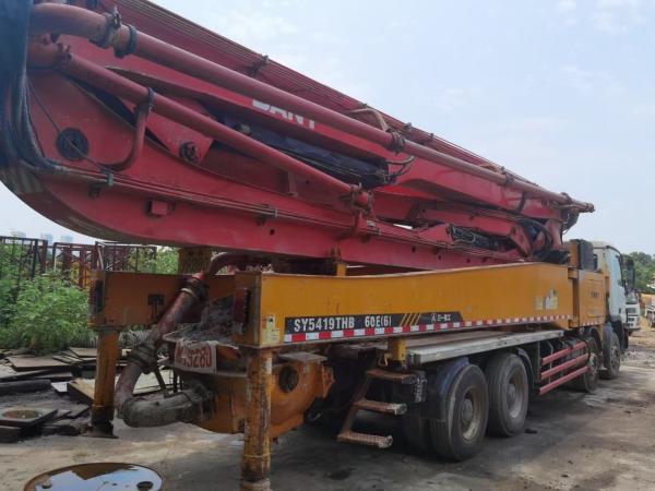 Rouge 2012 Utilisé 56m camion monté pompe entrepreneur remorque pompe hauteur d'alimentation 1540
