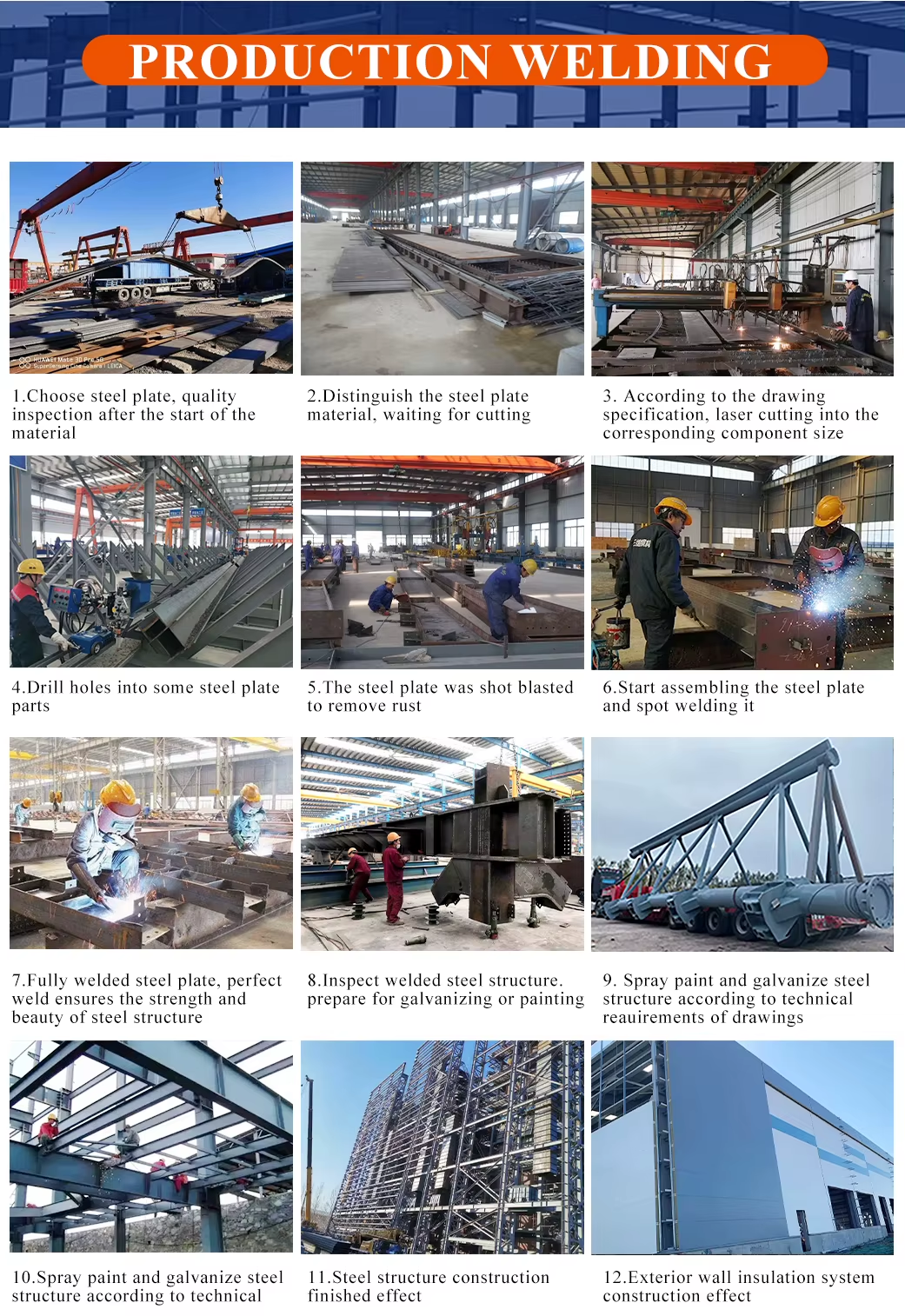 Commercial Prefabricated Shop Shopping Mall Modern Design Steel Structure Construction for Supermarket Use Steel Building