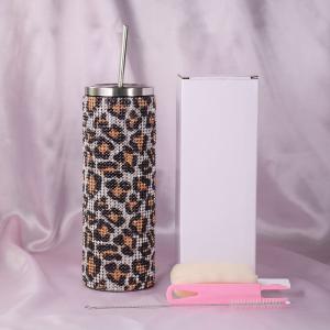 Bouteille d'eau en plastique personnalisée de 20 oz Bling Rhinestone Tumbler