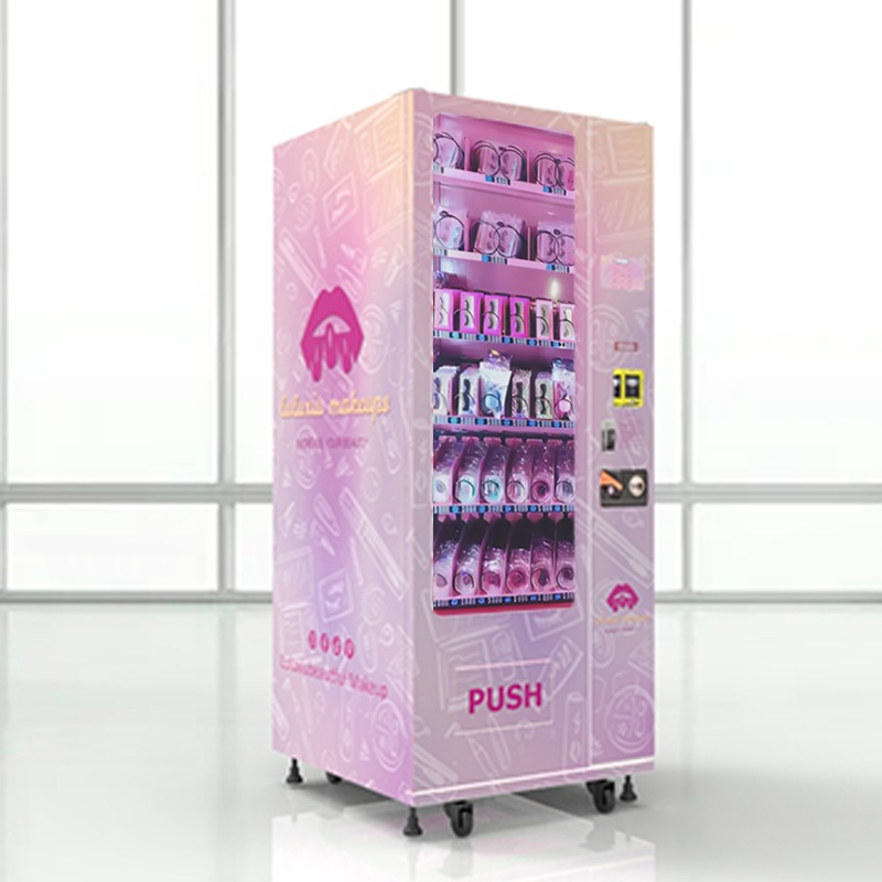 Hot Sale Customized Pink Press on Nails Small Vending Machine and Beauty Vending Machine with apple Pay and Credit Card Payment
