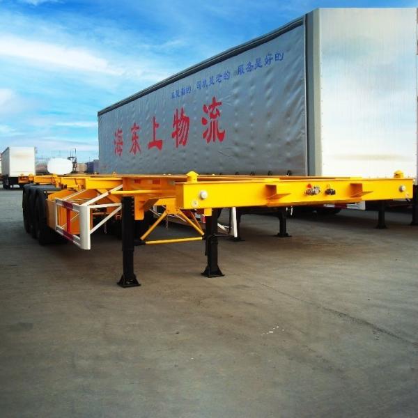3軸40FT ISOストレートスケルトントラック トレーラー 重荷コンテナ輸送用