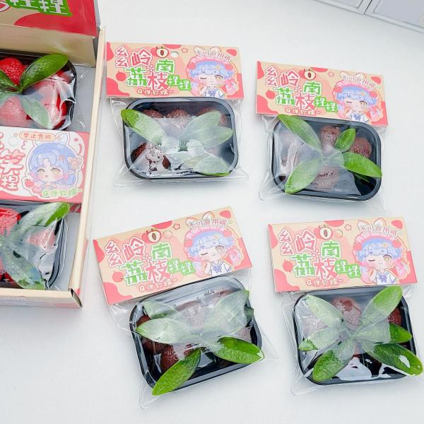 Diseño de comida de frutas divertidas Niños apretando juguetes para el jardín de infantes Adultos descompresión