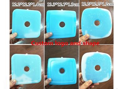 Blocos de gelo plásticos duros azuis feitos sob encomenda para o alimento 12,2 * 12,2 * 1.2cm