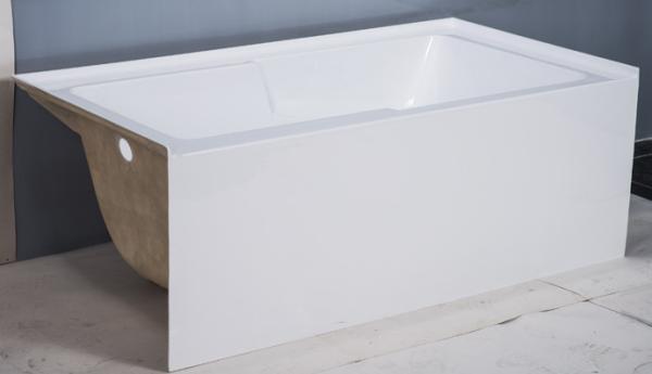 cUPC skirted acrylic cheap bathtub 3 sides tile flange 4mm pure acrylic sheet