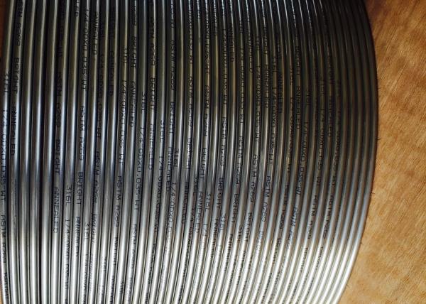 Super Length Hydraulic Control Line 304L / 316L Stainless Steel 1 / 4 '' 3 / 8 ''