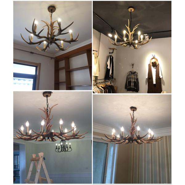 Deer horn chandelier for Coffee Shop Bedroom Living room Lighting Fixtures (WH-AC-04)