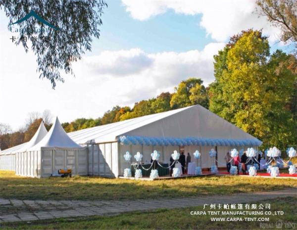 Rainproof PVC Fabric Wedding Marquee Tent Max. Wind Load 80 ~ 100km/H