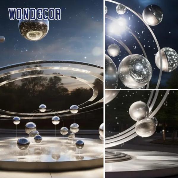Outdoor Science And Education Large Stainless Steel Sculpture Metal Forging Constellation Star Ring