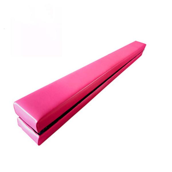 Pink Faux Leather Kids Gymnastics Beam Eco Friendly For Outdoor Exercise Sport