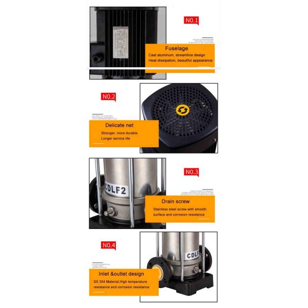 CDLF SS316 Stainless Steel Centrifugal Pump AC220V AC380V