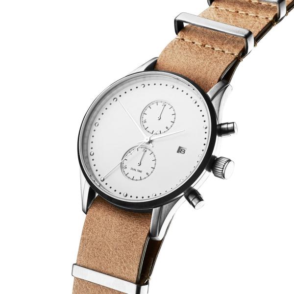 Custom logo brushed stainless steel case singapore movement quartz brand watches