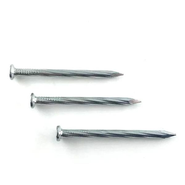 Silver Hardened Steel Concrete Nails Box Packing Carbon 45# / 55# Steel