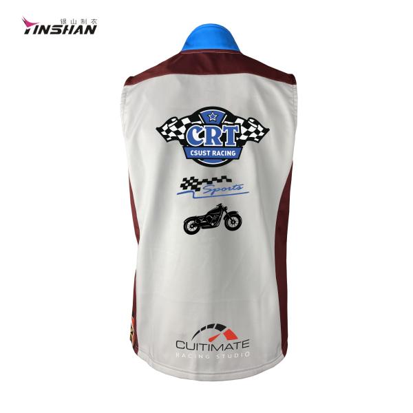 Running and Cycling Cotton Poly Custom Lightweight Motorcycle Racing Sleeveless Shirts