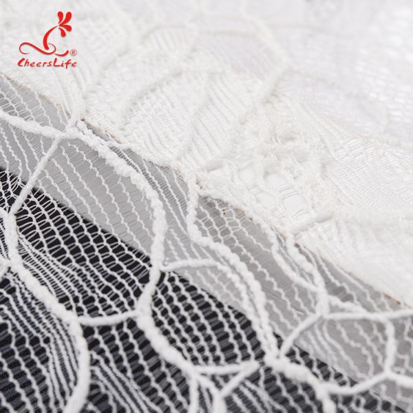High quality White nylon lace fabric for long dress