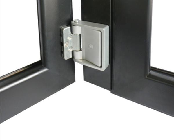 SandBlasted Aluminum Folding Windows , Toughened Glazed Bifold Glass Windows