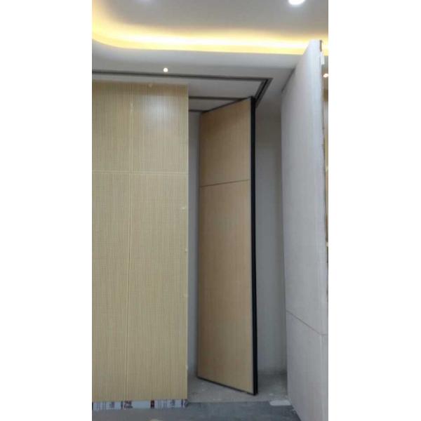 Wooden Portable Movable Partition Walls / Folding Room Divider with Aluminium Track