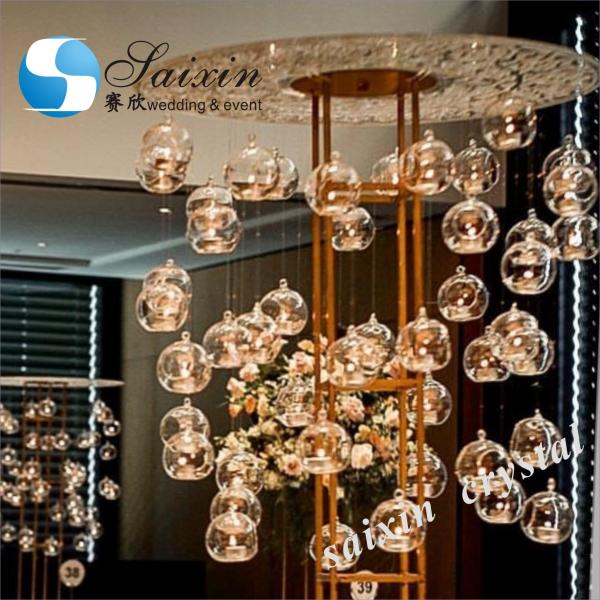 ZT-577 Новый 12-рукавный золотой металлический подсвечник для свадебных центров