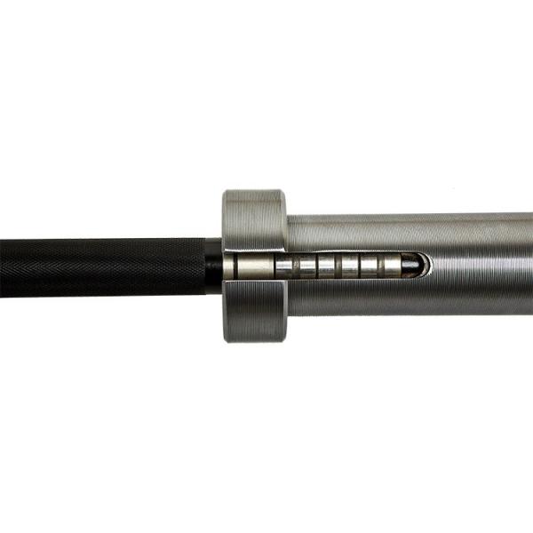 standard men's barbell, Men's WOD BAR Olympic Barbell black zinc 28mm diameter 2200mm length