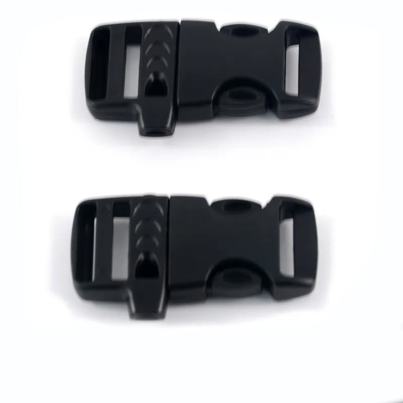 Customization 20mm Adjustable Emergency Paracord Plastic Side Release Whistle Buckle