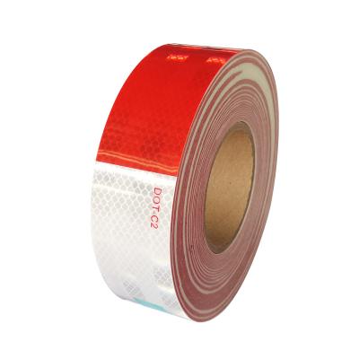 Tela de reflexão Hi Vis Reflective Caution Dot Conspicuity Tape Vermelho e Branco