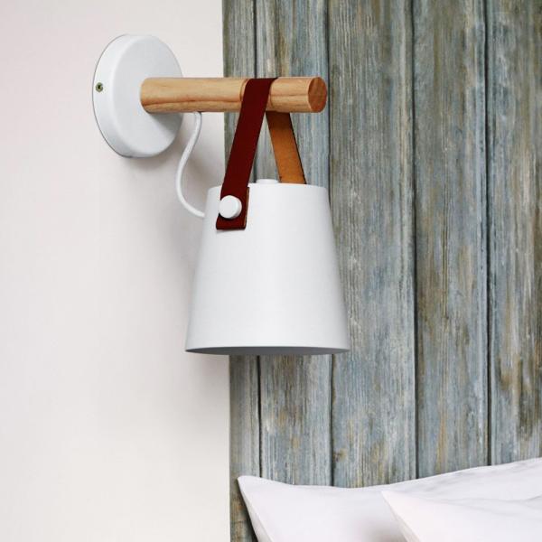 Wood Wall Lamps Modern Nordic Style E27 wall wood lights (WH-OR-03)