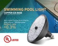 E26 lumière en aluminium synchrone réglable de piscine du contrôle 17W PAR56 LED à C.A. RVB de la base 12V
