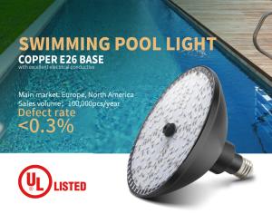 E26 lumière en aluminium synchrone réglable de piscine du contrôle 17W PAR56 LED