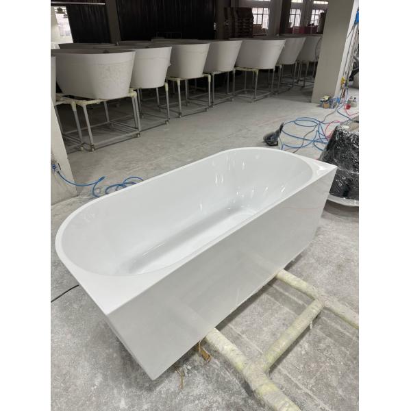 Wall Side Pure Acrylic Freestanding Bathtub Narrow Rim Border Initial Payment Within 1