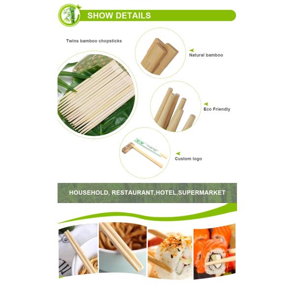 Custom Logo Carbonized Bamboo Chopsticks Length 20.5cm/23cm Eco-Friendly Material