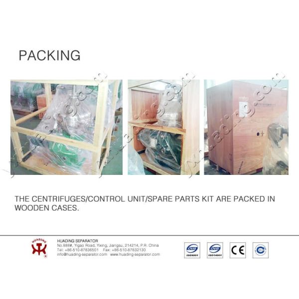 15KW - 45KW Disc Separator Clarifier Beer Processing Yeast Separator