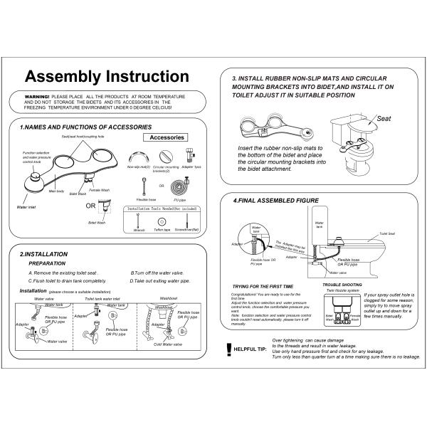 Самоочищающаяся двойная сосна Бедетный туалетный аксессуар холодной воды