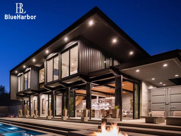 Residential Prefab Steel House Two Story Prefabricated Villa