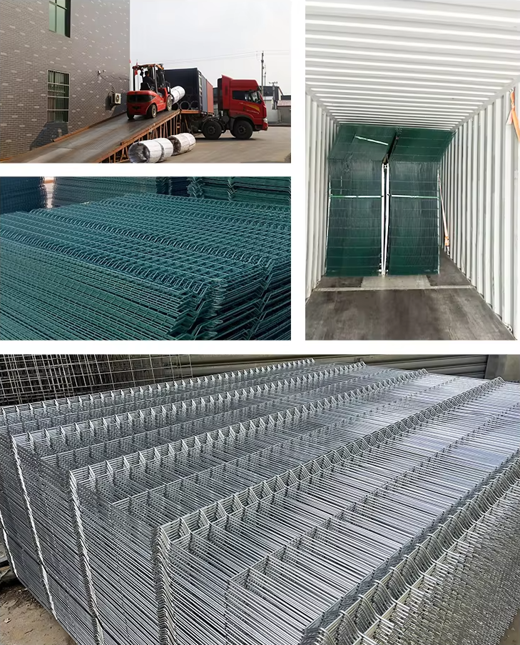 Powder Coated Bending Fence Panels 1.8m/2m/2.5m Height Curved Fence Panel