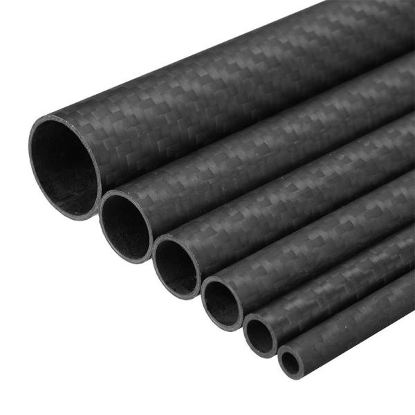 O rolo envolveu a sarja redonda oca do tubo 3K da fibra do carbono