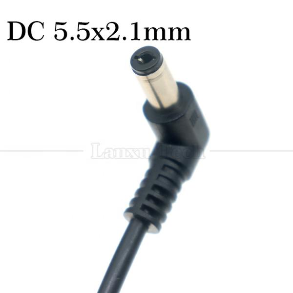 12V 24V de type mâle à mâle en courant continu à angle jack connecteur 5.5*2.1mm câbles de câble d'alimentation électrique