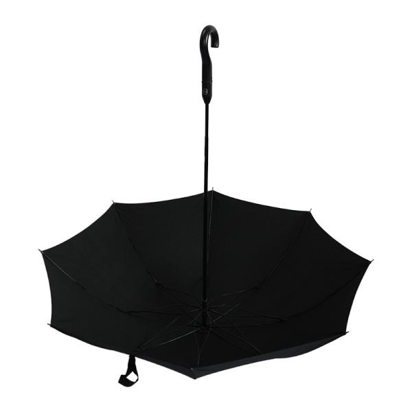 Crutch Walking Stick Handle Windproof Automatic Straight Umbrella with One-Click Open