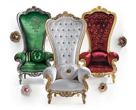 Antique King Wedding China Throne Chair